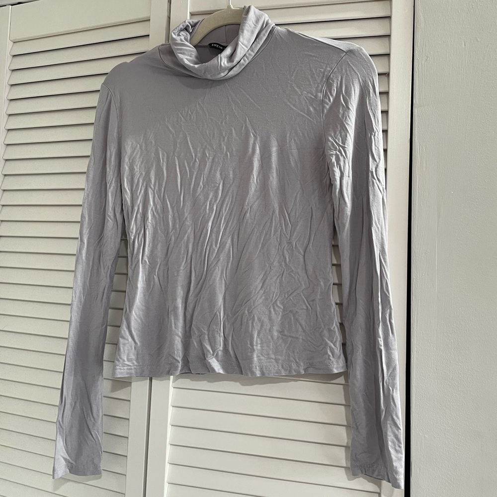 light gray turtleneck